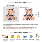SUFANXI Anime Keychains Clear Acrylic Key Chain Photo Anime Charms Hologram