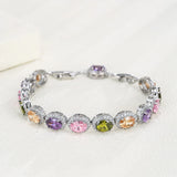 Colorful Zirconia Bracelet for Women - Dinner Jewelry Accessories