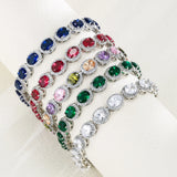 Colorful Zirconia Bracelet for Women - Dinner Jewelry Accessories
