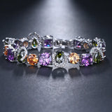 SUGU Summer Purple CZ Bracelets for Noble Ladies