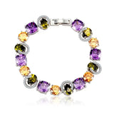 SUGU Summer Purple CZ Bracelets for Noble Ladies