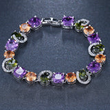 SUGU Summer Purple CZ Bracelets for Noble Ladies