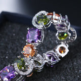 SUGU Summer Purple CZ Bracelets for Noble Ladies