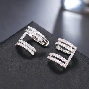 SUGU Zircon Clip Earrings for Girls