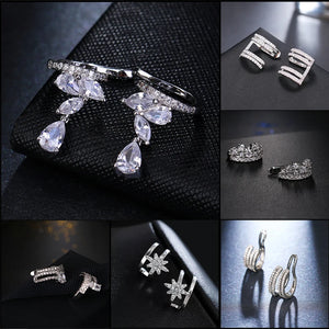 SUGU Zircon Clip Earrings for Girls