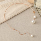Big Pearl Choker Clavicle Chain Necklace For Women Wedding Jewelry