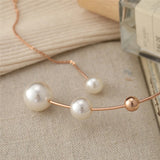 Big Pearl Choker Clavicle Chain Necklace For Women Wedding Jewelry