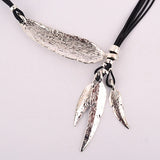 Bohemian Feather Vintage Necklace Sweater Chain Pendant Jewelry