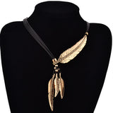 Bohemian Feather Vintage Necklace Sweater Chain Pendant Jewelry