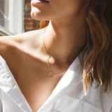 316L Stainless Steel Circle Pendant Necklace Dainty Plated Round Choker Necklace
