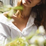 316L Stainless Steel Circle Pendant Necklace Dainty Plated Round Choker Necklace