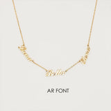 Personalized Stainless Steel 3 Nameplates Necklace for Party Gift