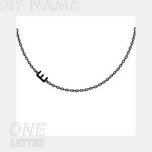 Letter Pendant Choker Charm Patchwork Necklace Women Fine Jewelry