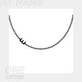 Letter Pendant Choker Charm Patchwork Necklace Women Fine Jewelry