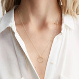 Stainless Steel Round Pendant Necklace Wedding Gift