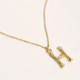 Initial Letter Pendant Necklace Stainless Steel Chain Women Gift Jewelry
