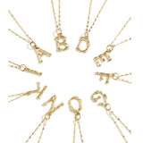 Initial Letter Pendant Necklace Stainless Steel Chain Women Gift Jewelry
