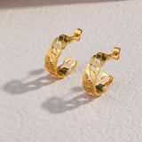 Small Round Hoop Earrings for Women Steampunk Circle Stainless Steel