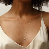 Stainless Steel Mini Coin Pendant Necklace for Women
