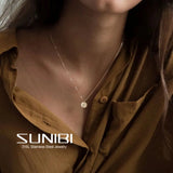 Stainless Steel Mini Coin Pendant Necklace for Women