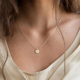 Stainless Steel Mini Coin Pendant Necklace for Women