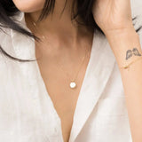 Stainless Steel Mini Coin Pendant Necklace for Women