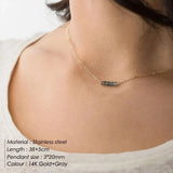 Stainless Steel Necklace Women Pearls Crystals Neck Chain Pendant