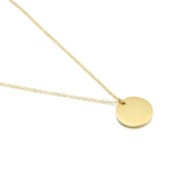 Stainless Steel Disc Pendant Necklaces for Women