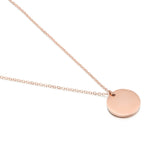 Stainless Steel Disc Pendant Necklaces for Women