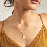 Stainless Steel Disc Pendant Necklaces for Women