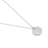 Stainless Steel Disc Pendant Necklaces for Women