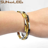 3mm Geometric Link Chain Stainless Steel Bracelet SC247