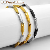 3mm Geometric Link Chain Stainless Steel Bracelet SC247