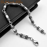 316L Stainless Steel Bracelet 5mm Geometric Link Chain Silver Plated