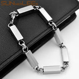 316L Stainless Steel Bracelet Geometric Box Link Chain SC168