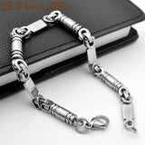6mm Geometric Link Chain Stainless Steel Bracelet