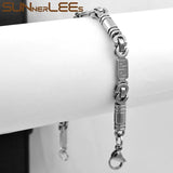 6mm Geometric Link Chain Stainless Steel Bracelet