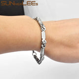 6mm Geometric Link Chain Stainless Steel Bracelet