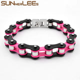 316L Stainless Steel Bracelet Bangle 10mm Link Chain Men Women Jewelry Gift