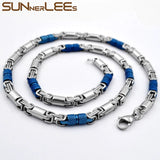 6mm Geometric Byzantine Link Chain Stainless Steel Necklace