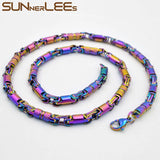 6mm Geometric Byzantine Link Chain Stainless Steel Necklace