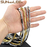 6mm Geometric Byzantine Link Chain Stainless Steel Necklace