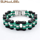 316L Stainless Steel Biker Bicycle Chain Bracelet for Men
