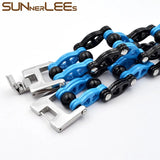 316L Stainless Steel Biker Motorcycle Bracelet Huge Chain for Men