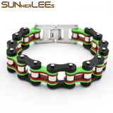 316L Stainless Steel Biker Bicycle Chain Bracelet for Men