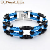 316L Stainless Steel Biker Motorcycle Bracelet Huge Chain for Men