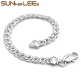 7mm Snail Style Link Chain Bracelet for Men Women