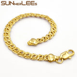 7mm Snail Style Link Chain Bracelet for Men Women