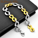 Geometric Link Chain Stainless Steel Bracelet