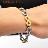 Geometric Link Chain Stainless Steel Bracelet
